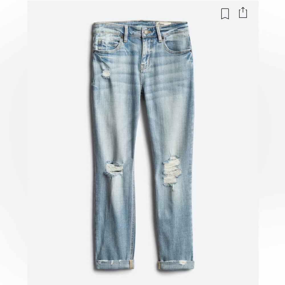 Cosmic Blue Love Adrienne Boyfriend Distressed Jean Size 31